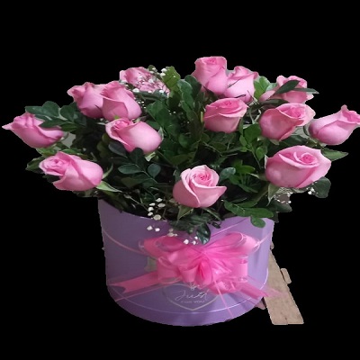 Sombrera rosas rosadas